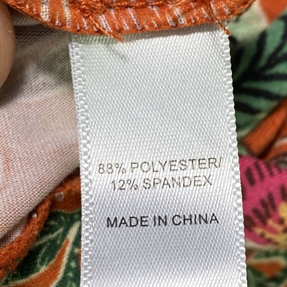 Cuddl Duds Women Jumpsuit 2X Rainforest Print V-Neck Sleeveless Slit Hem Stretch - Picture 11 of 11